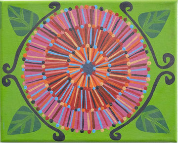 Untitled (Flower On Green Background) by Debra Alexander
