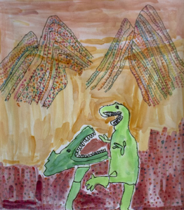 Untitled (Green Creatures) by Daisy Hunt