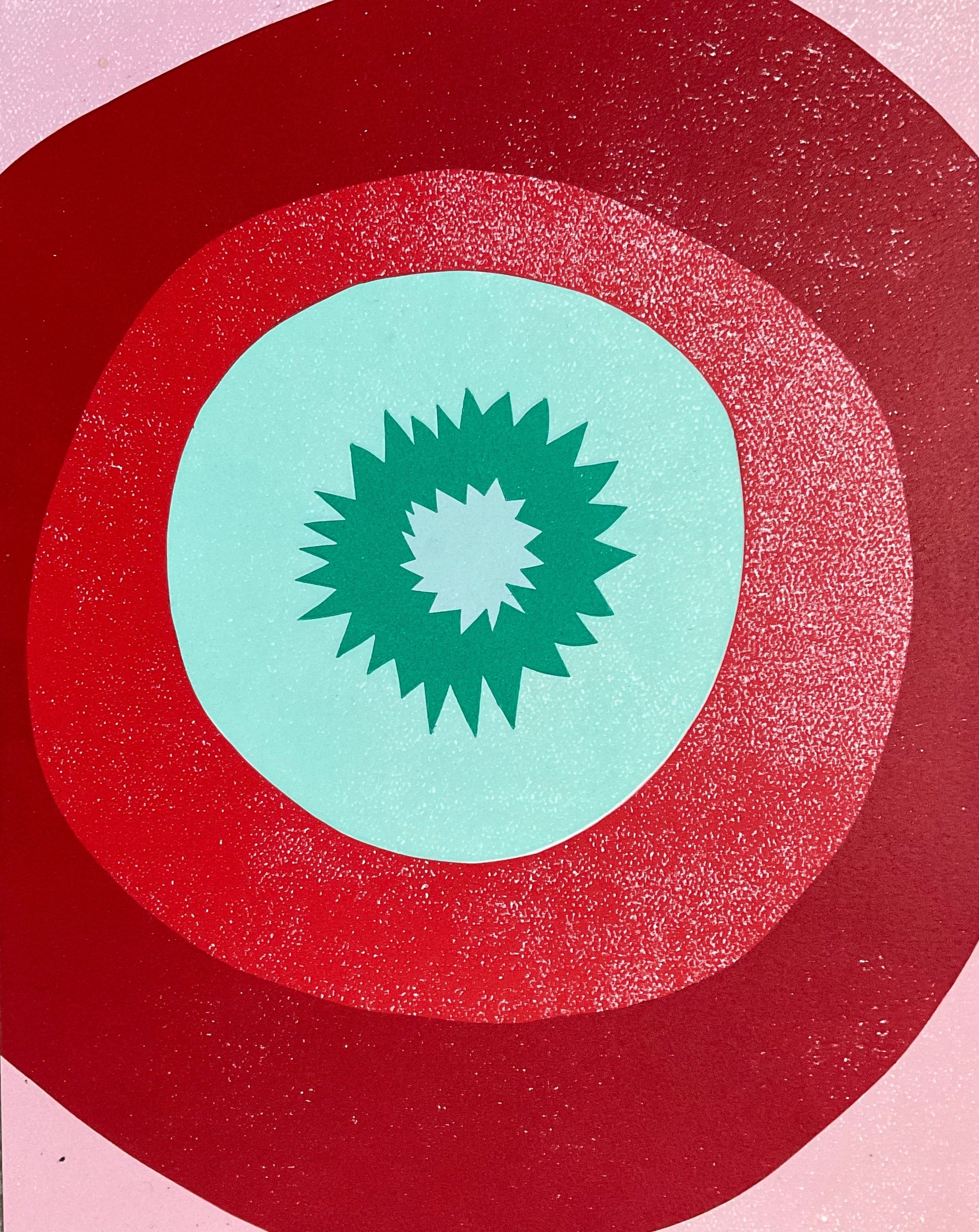 Untitled (Green & Pink Circles) by Kat Hastings