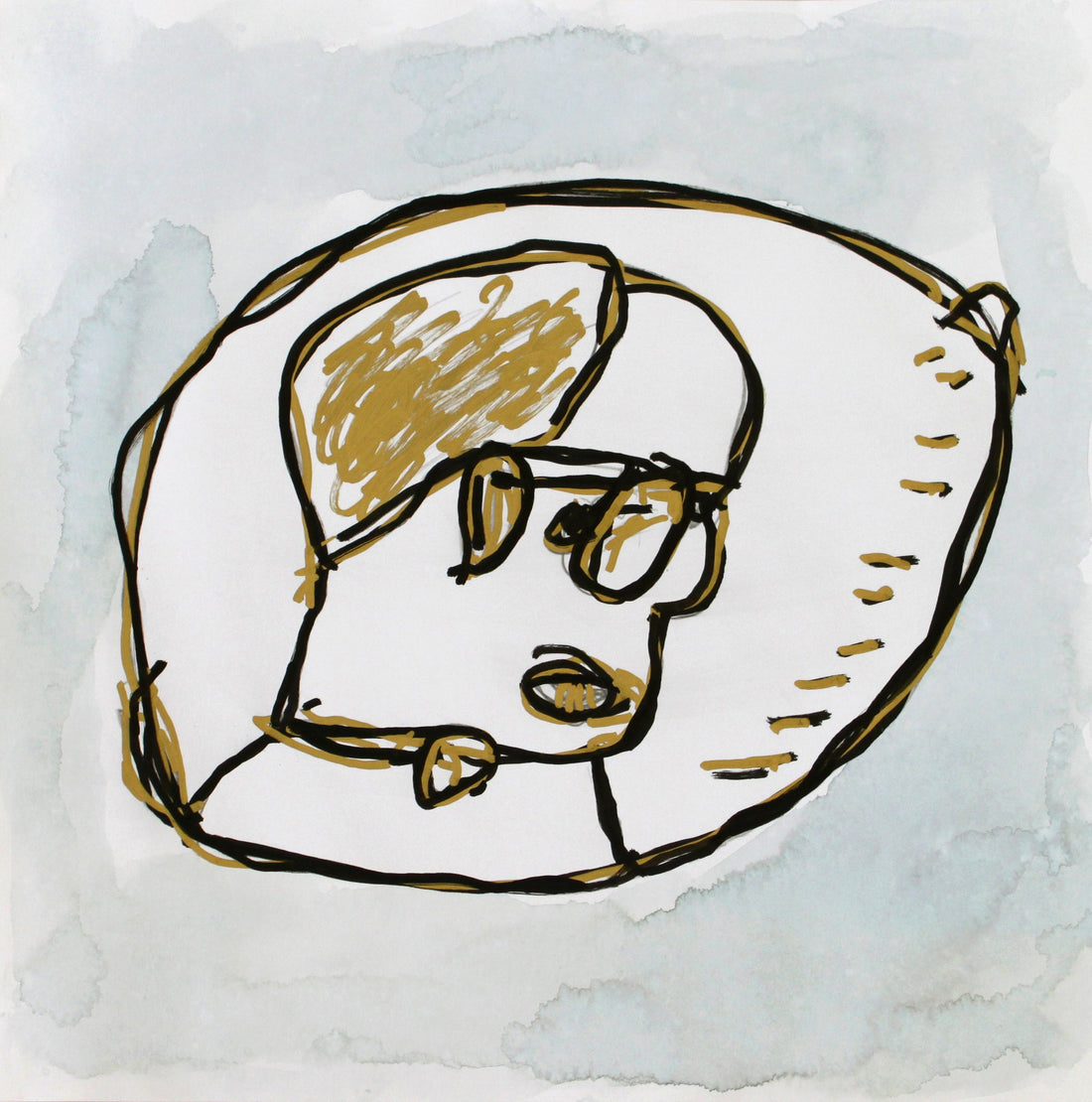 Untitled (Head In Circle) by James Rosenblum