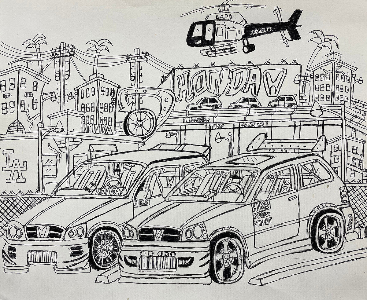 Untitled (Honda Street Race Cars) by Jose Zamora