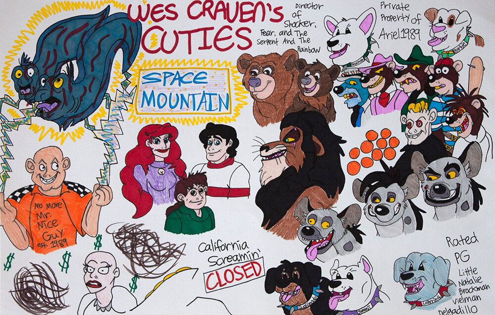 Untitled (Hyena Characters On White Background) by Natalie Delgadillo