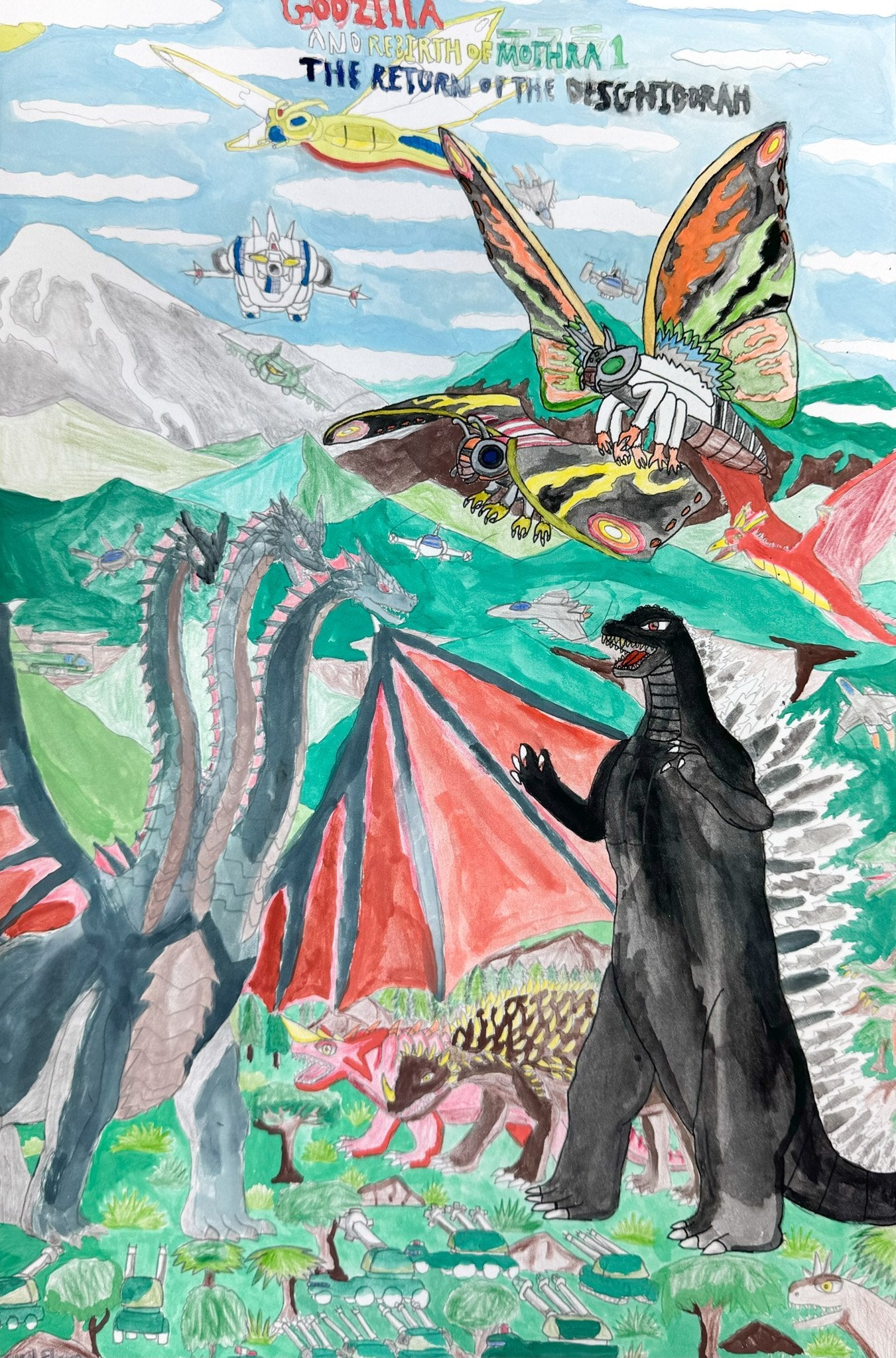 Untitled (Kaiju Painting) by Cyril Elvina