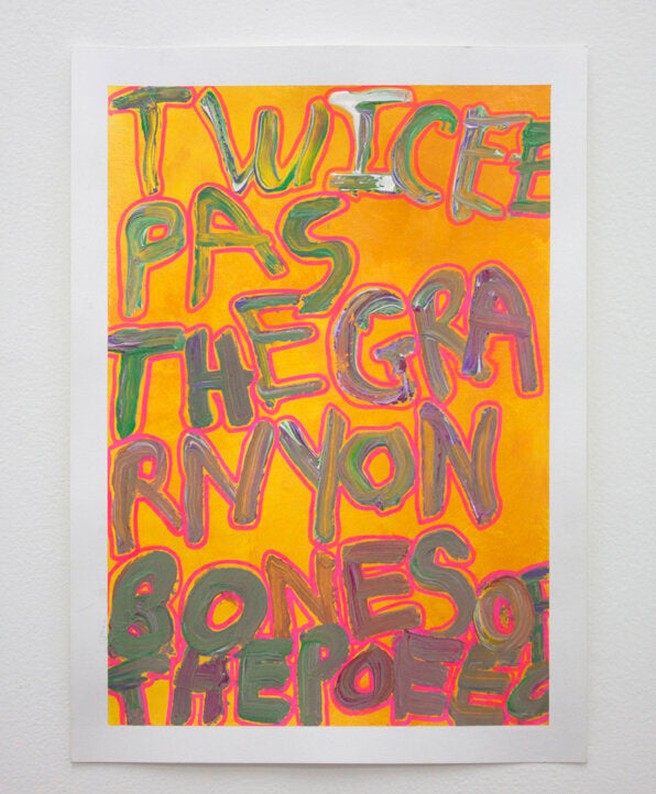 Untitled (Letters On Orange Background) by Cindy Miyashiro