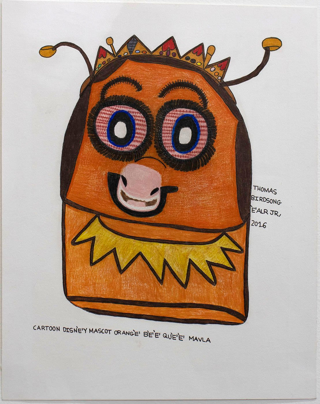 Untitled (Orange Character) by Thomas Birdsong