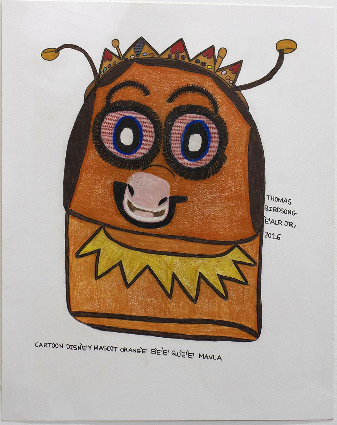 Untitled (Orange Character) by Thomas Birdsong