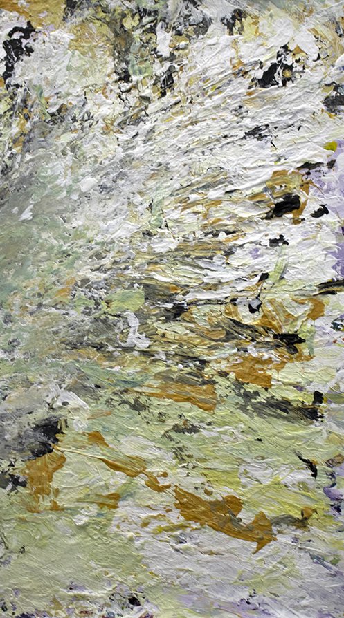 Untitled (Orange & Green Strokes) by Vanessa McConnell