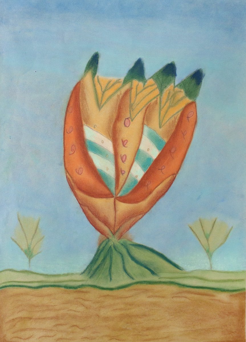 Untitled (Orange Plant) by Sandy Chale