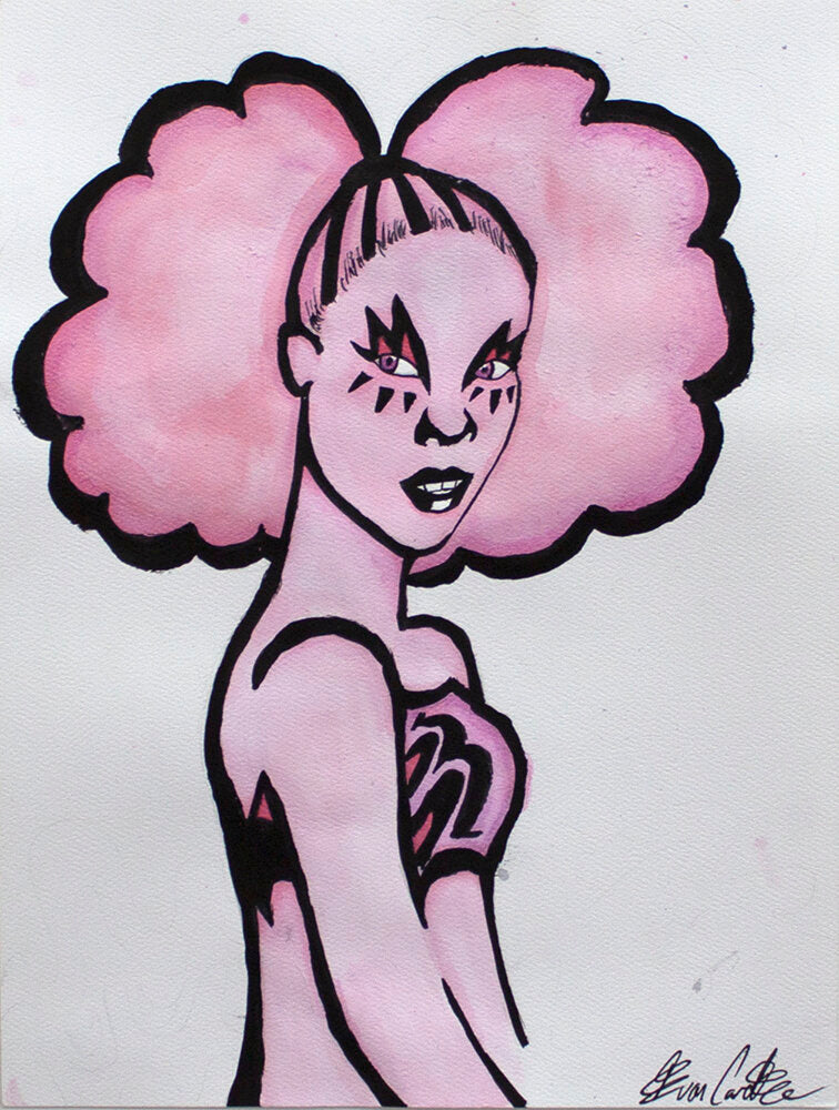 Untitled (Pink Character) by Evan Carter