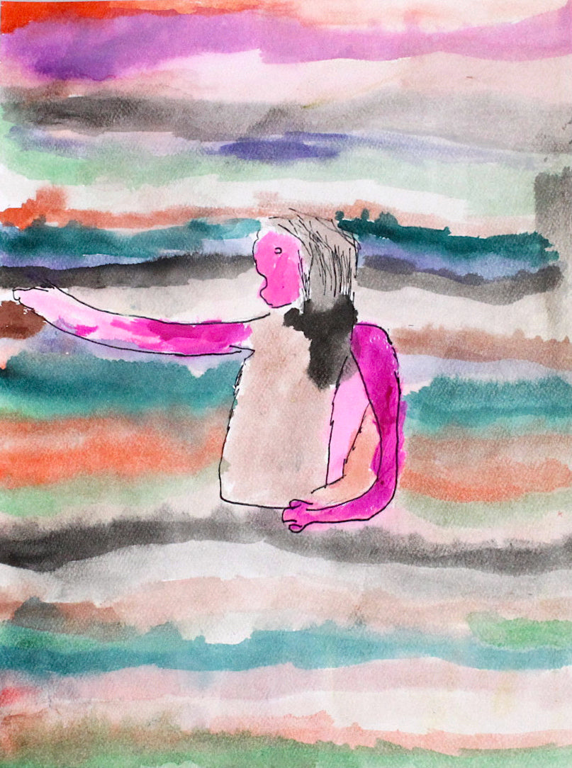 Untitled (Pink Character) by Jose Martin