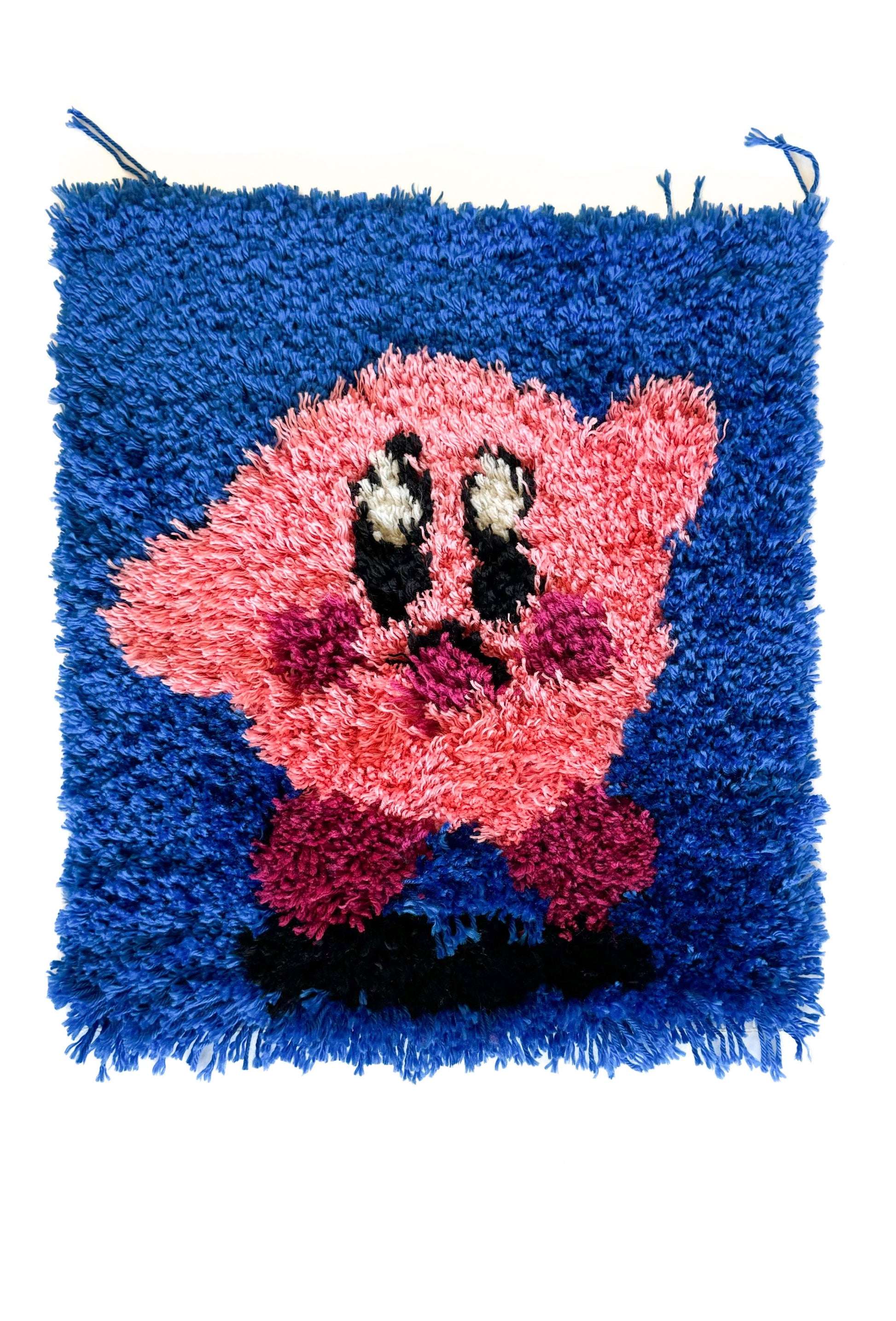 Untitled (Pink Character On Blue Background) by Armando Farillas
