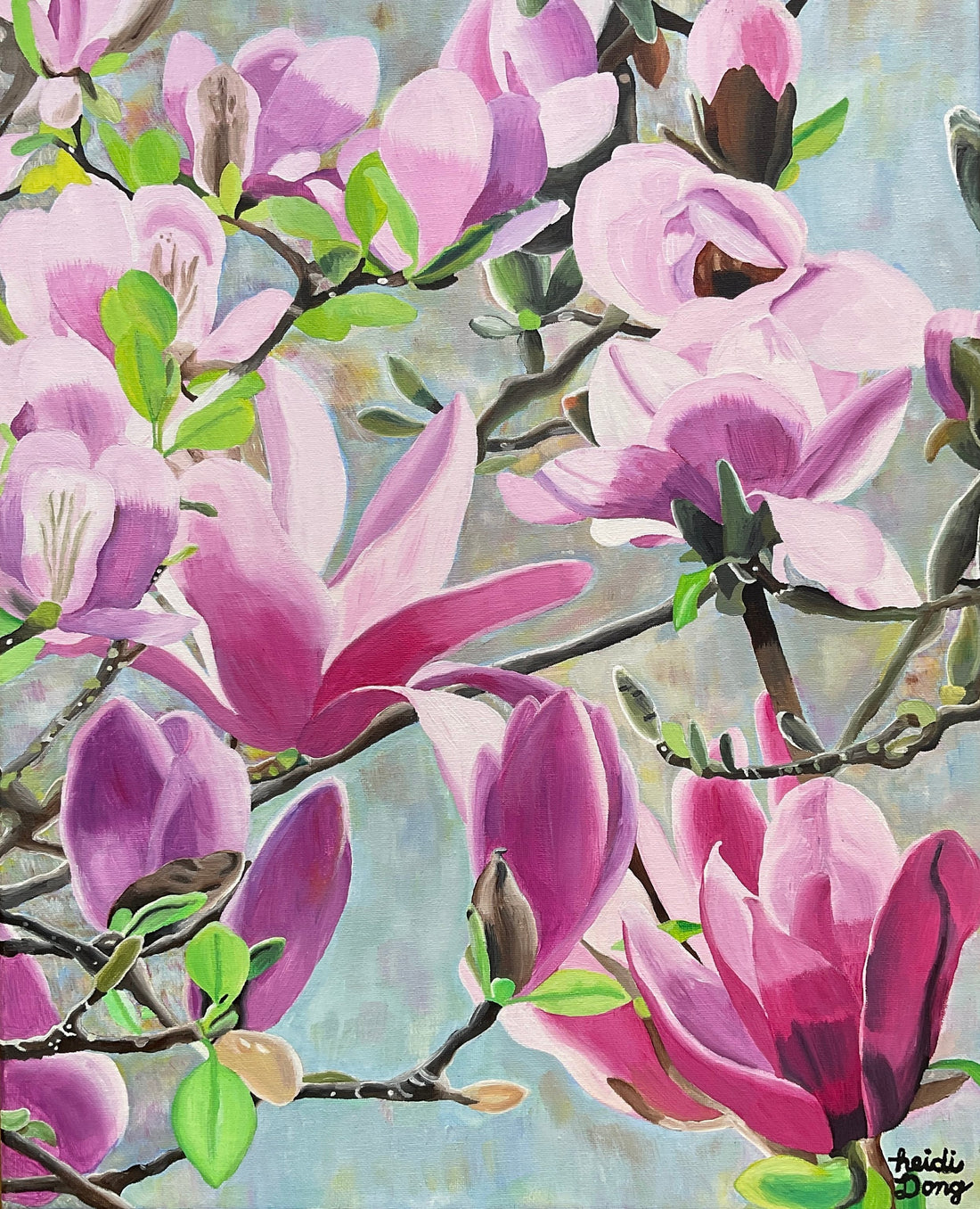 Untitled (Pink Flowers) by Heidi Dong