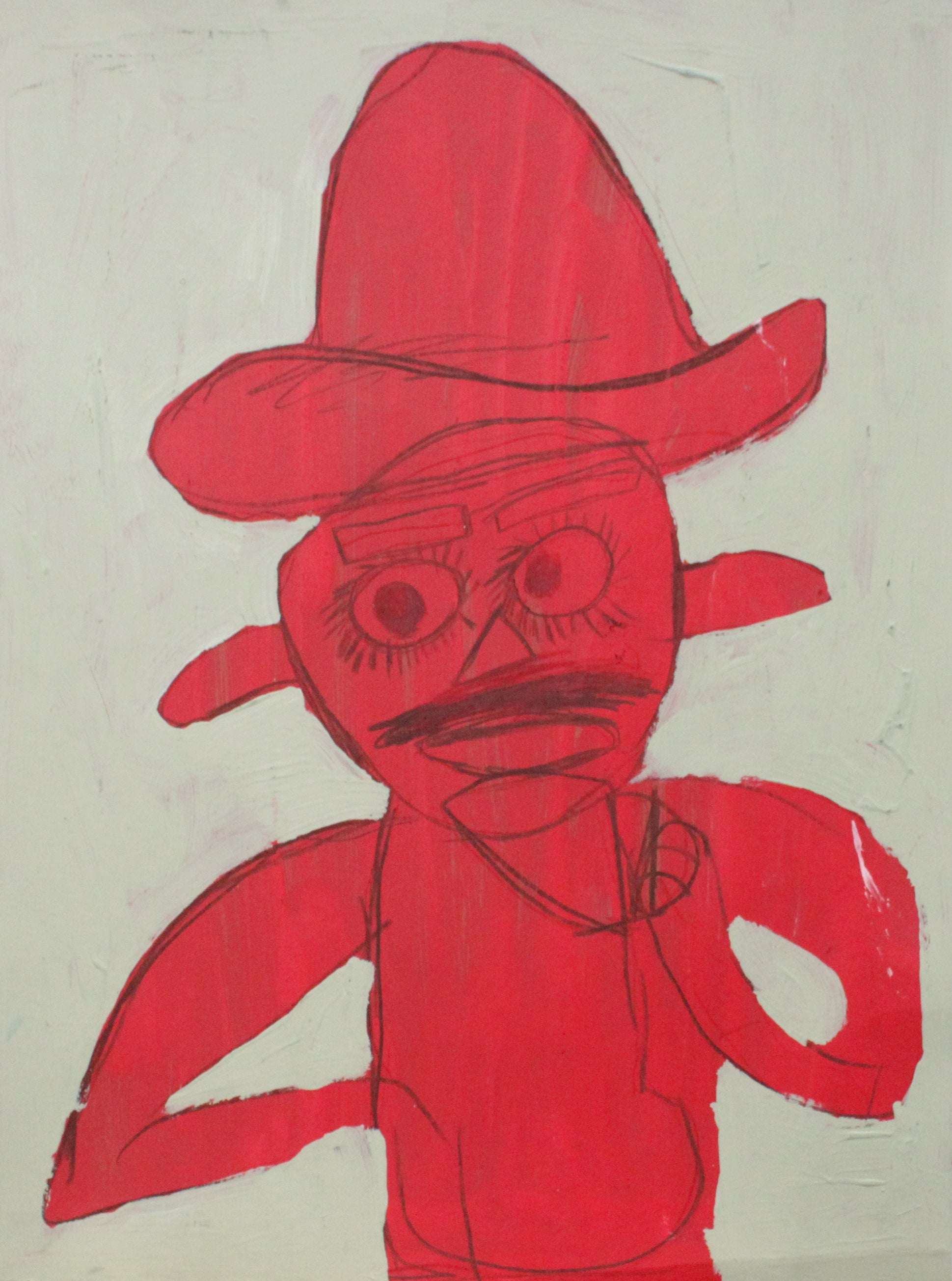 Untitled (Red Character) by Christopher Akubuilo