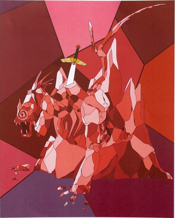 Untitled (Red Creature & Sword) by Maria Ortega