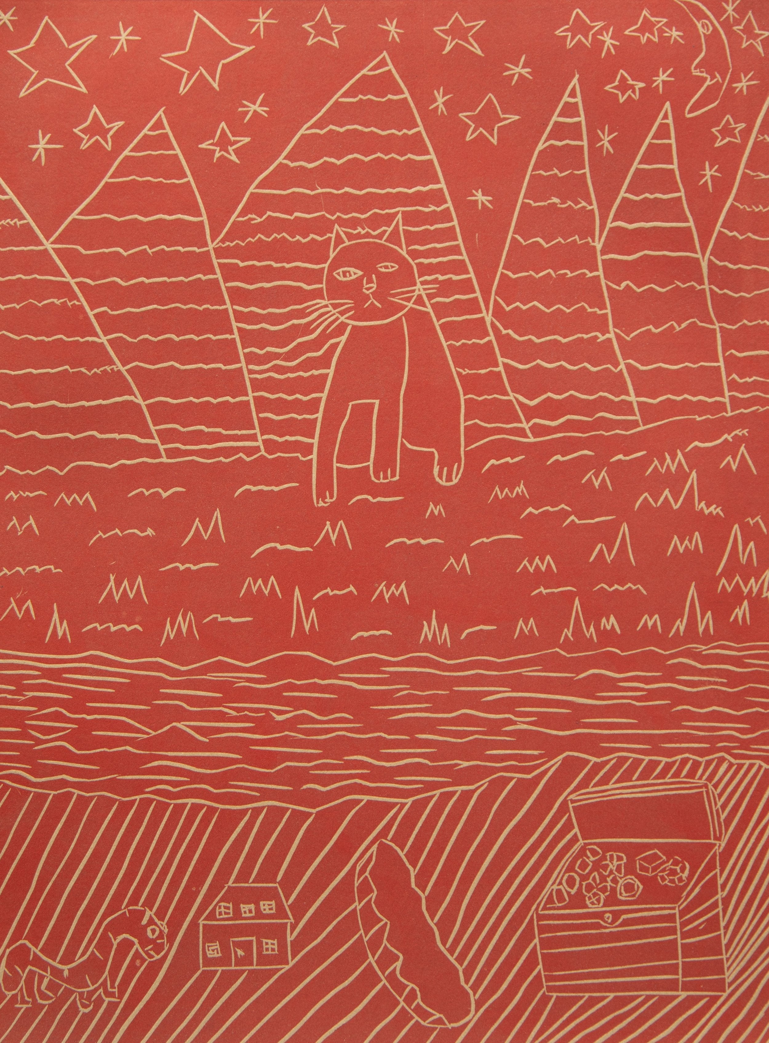 Untitled (Red Print) by Shelima King