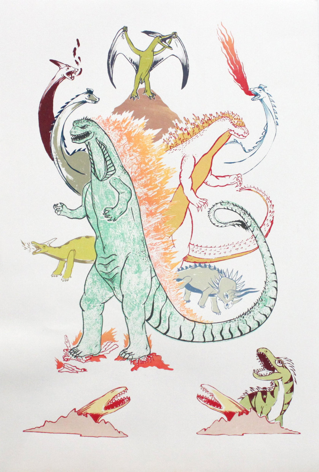 Untitled (Reptile Kaiju Print) by Cyril Elvina