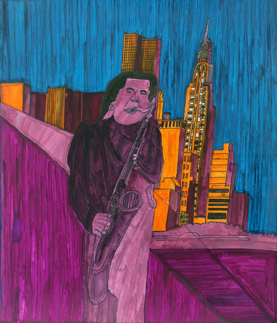 Untitled (Sax Player) by Willie Walls