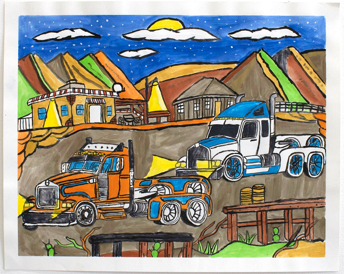 Untitled (Semi Trucks) by Jose Zamora