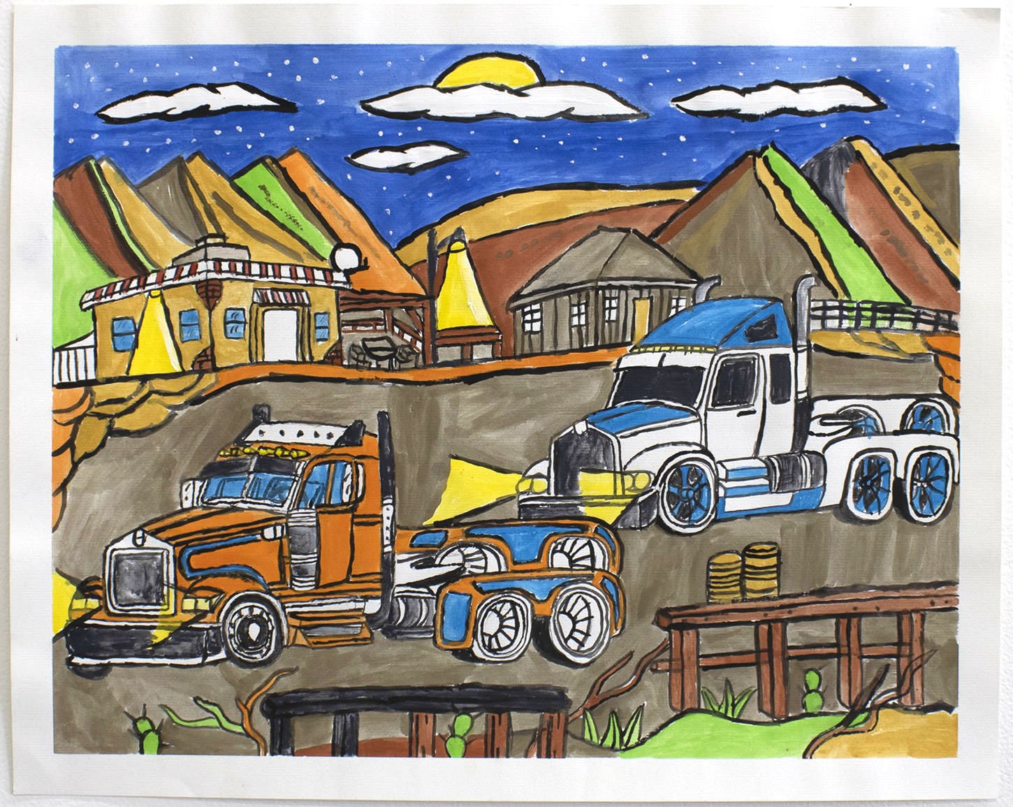 Untitled (Semi Trucks) by Jose Zamora