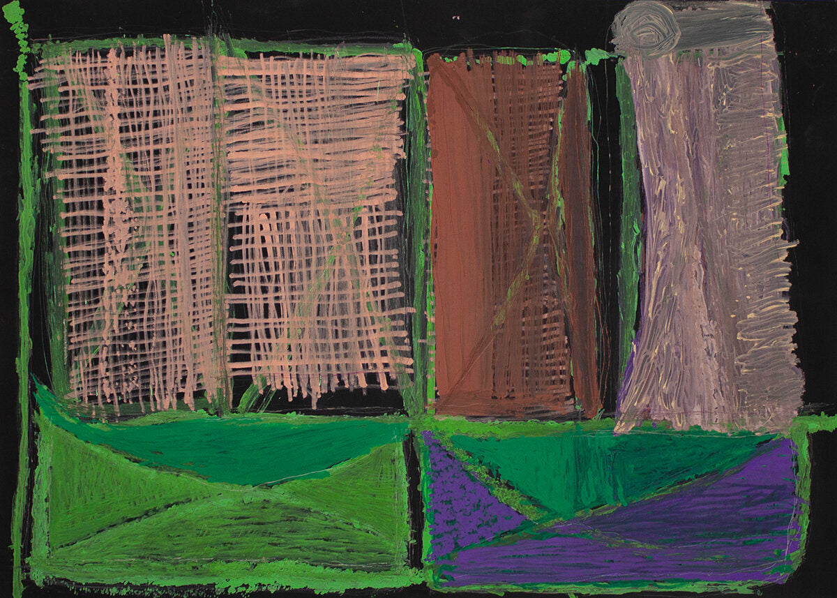 Untitled (Shapes On Black Background) by Bill Morales