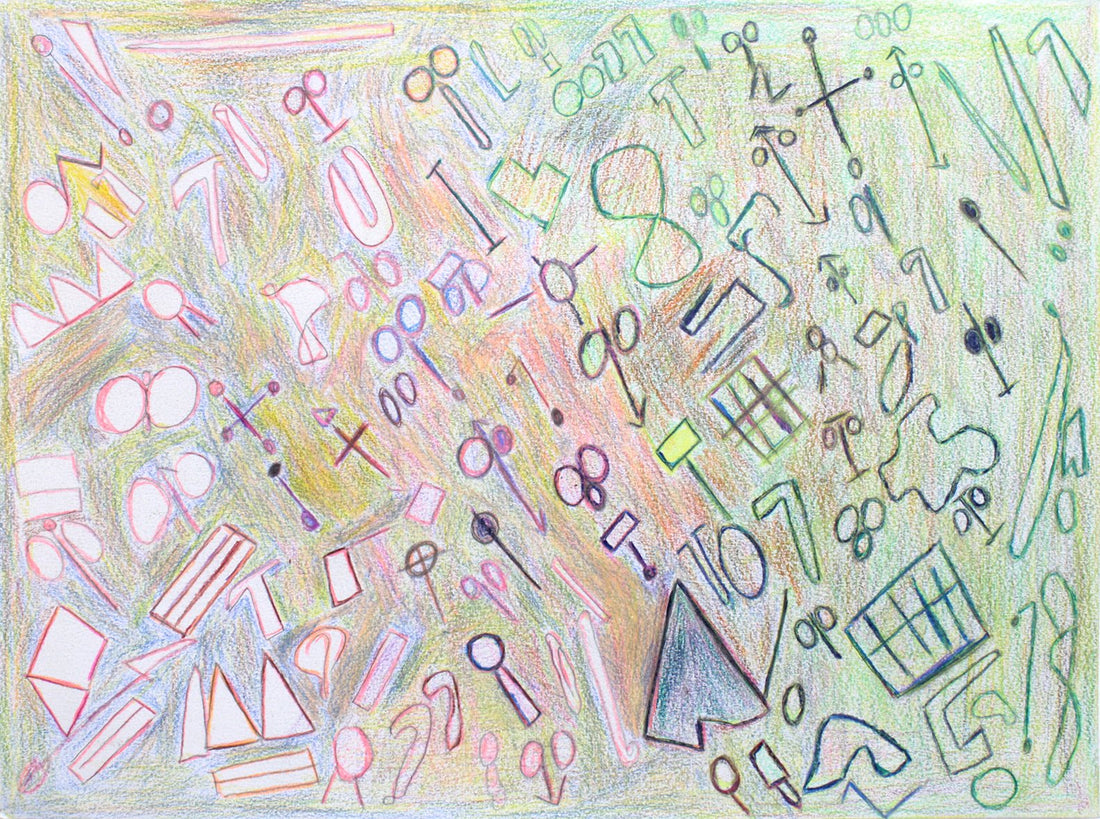 Untitled (shapes on colored background ) by Diana Rodriguez