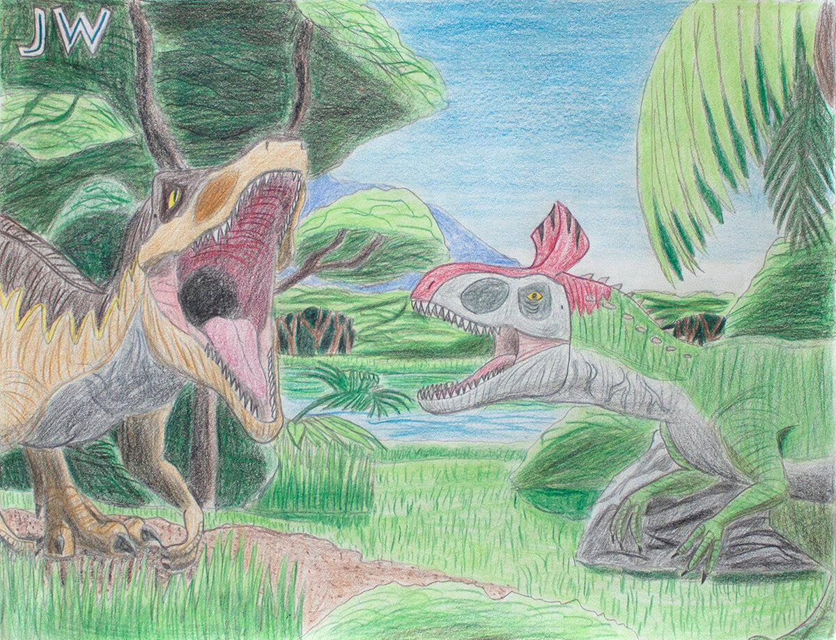 Untitled (Two Dinosaurs) by Joseph Tapia