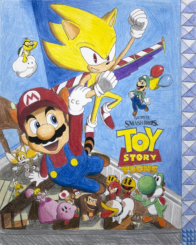 Untitled (Video Game Characters On Bed) by Nelson Cobian