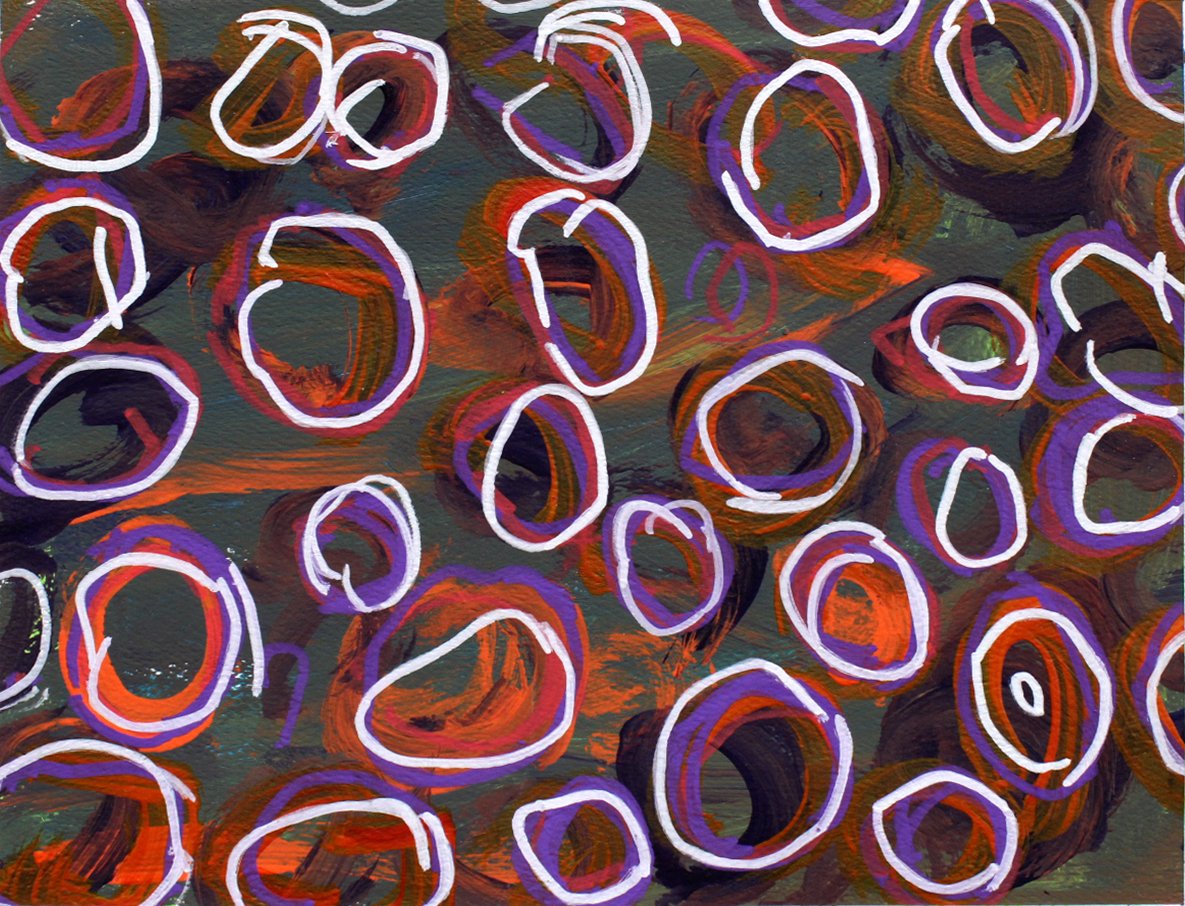 Untitled (White Circles) by Larry Nichols