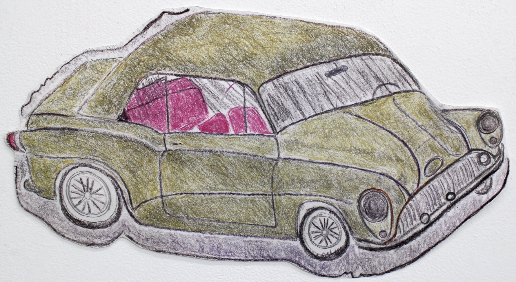 Untitled(Dark Yellow Car) by Don Gibbs