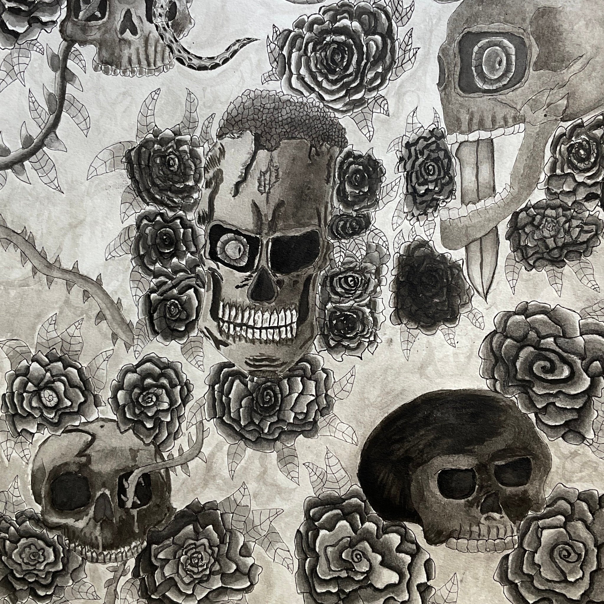 “Skulls and Thorns” by Victor Prieto
