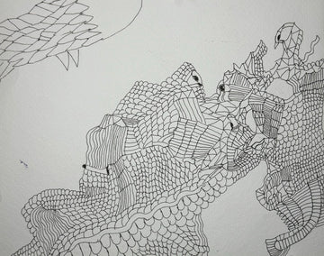 Untitled (Black Lines On White Background) by Adriana Homsi