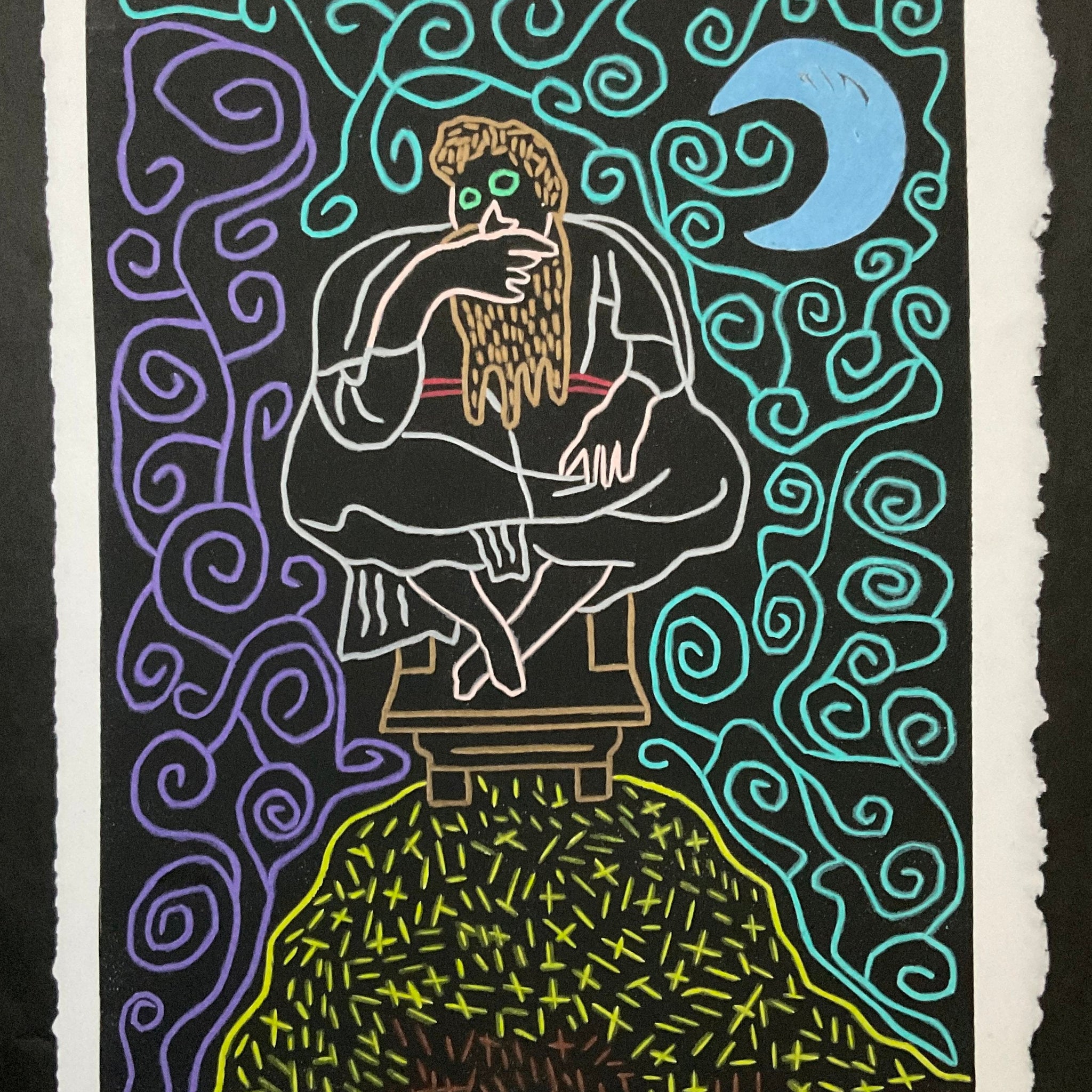 Untitled (Character On Black Background) by Anthony Morris