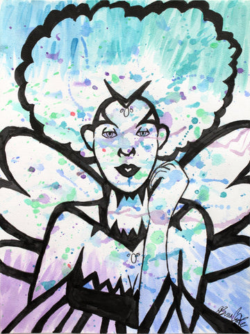 Untitled (Character On Cool Colors Background) by Evan Carter