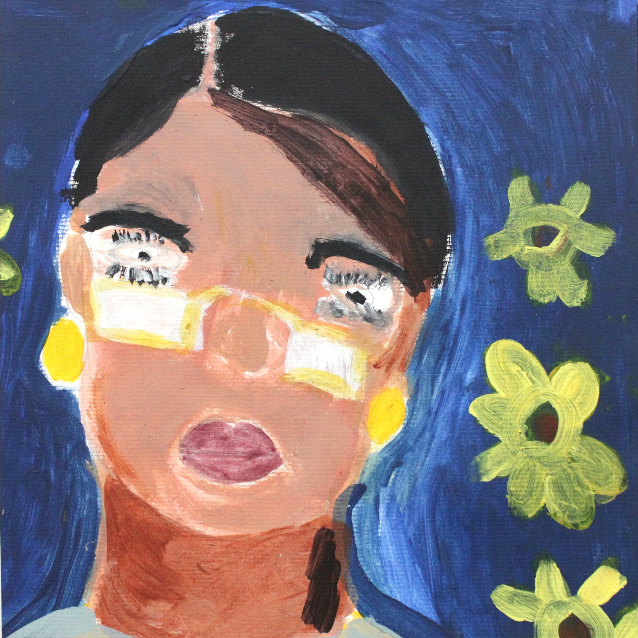 Untitled (Character With Yellow Glasses) by Vickie Maye