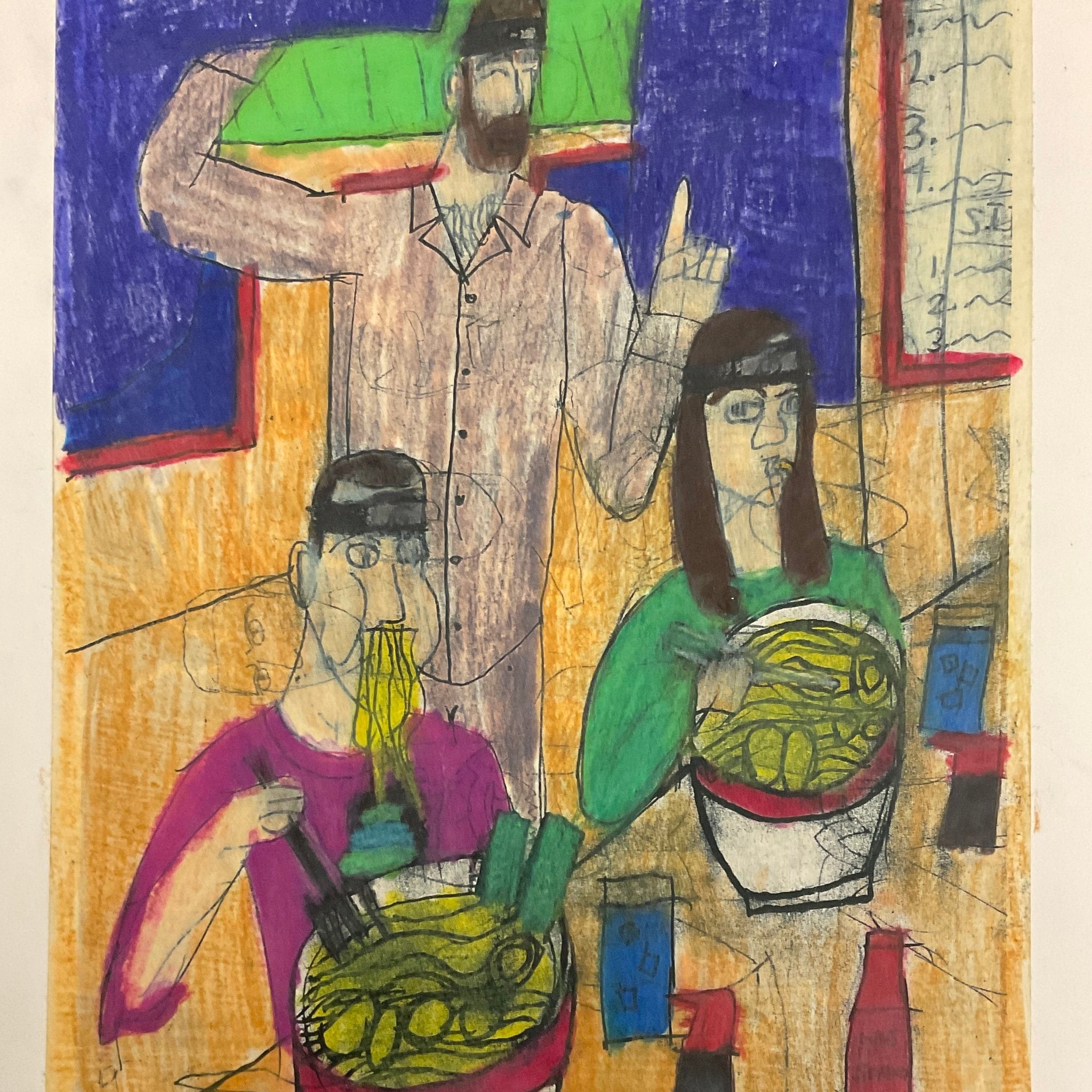 Untitled (Characters Eating) by Joshua Branch
