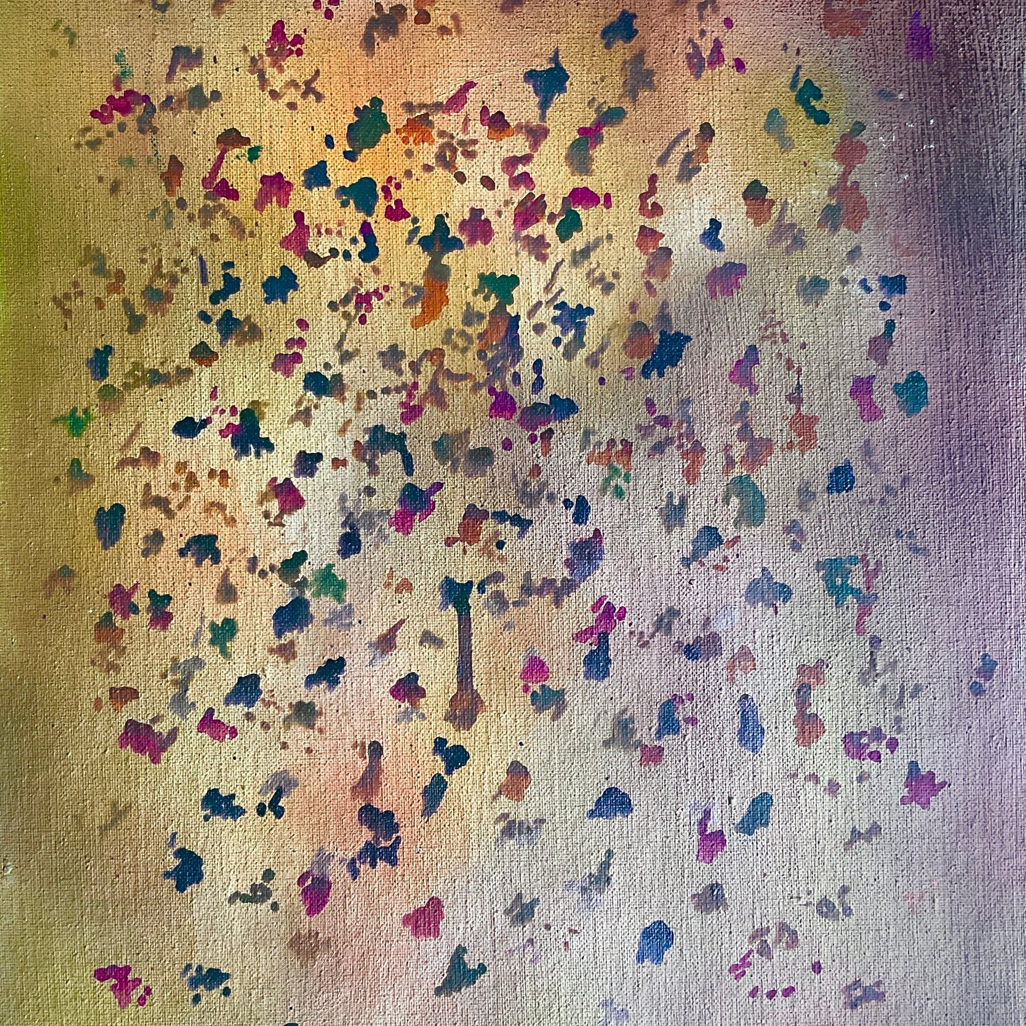 Untitled (color shapes on purple background) by Tiffiny Boyd