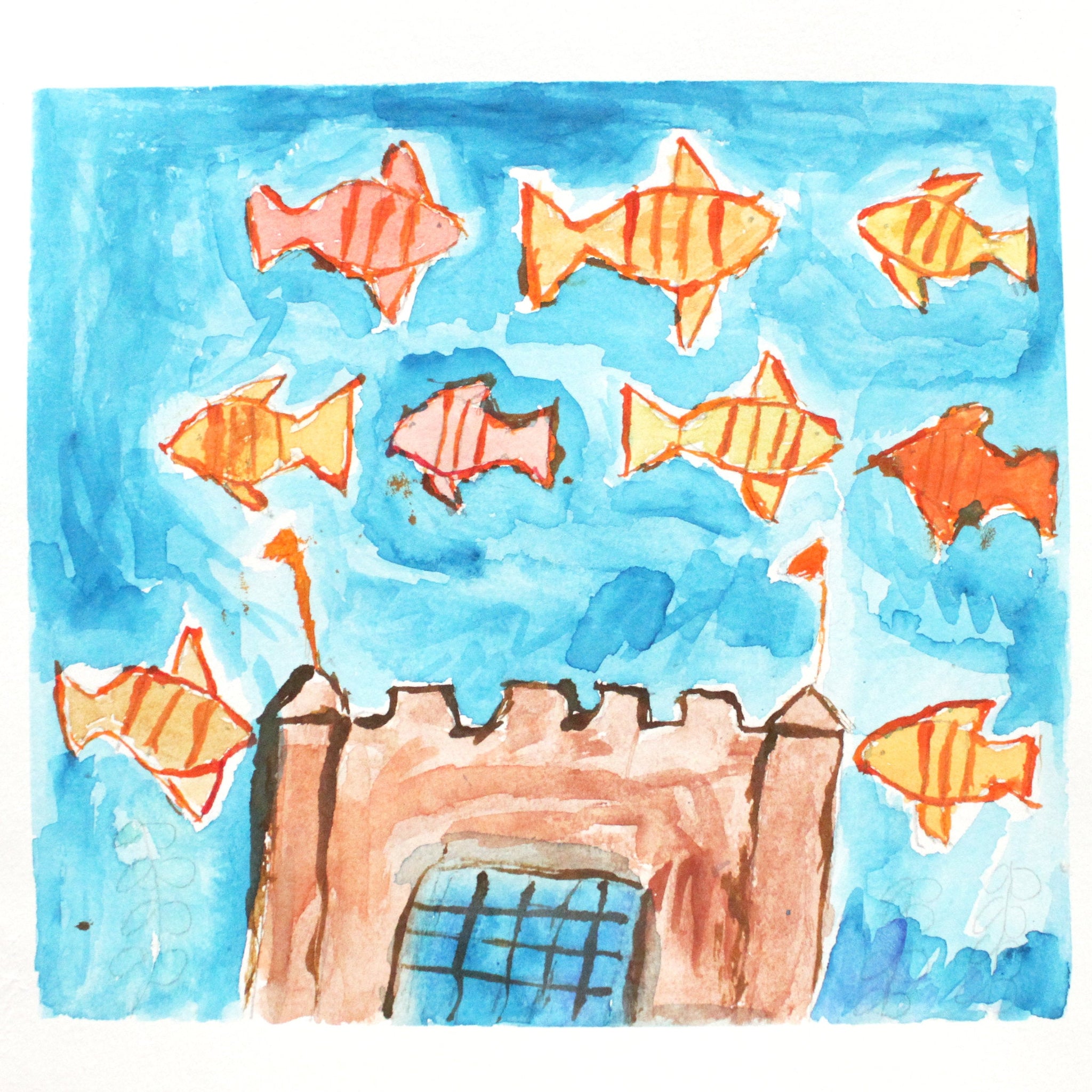 Untitled (Fishes & Castle) by Camile Chang