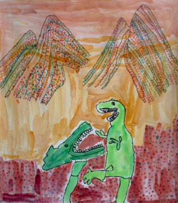 Untitled (Green Creatures) by Daisy Hunt