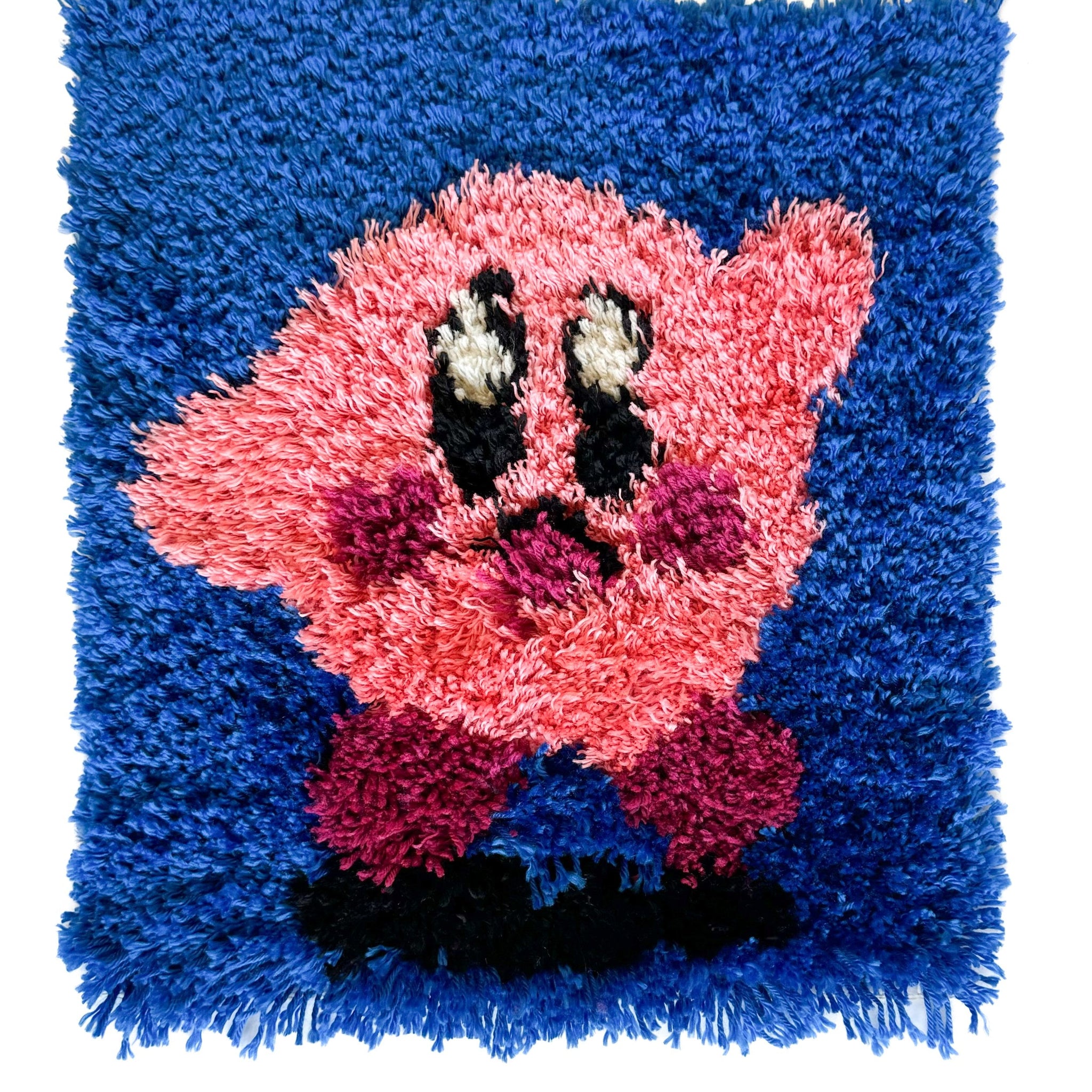 Untitled (Pink Character On Blue Background) by Armando Farillas