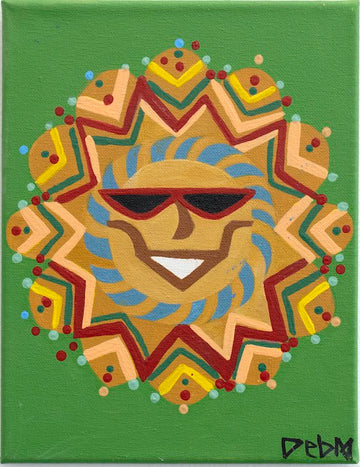 Untitled (Sun On Green Background) by Debra Alexander